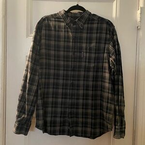 Men's Gray Plaid Shirt